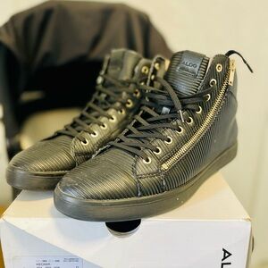 ALDO Men's Textured Black High-Top Kecker Sneakers